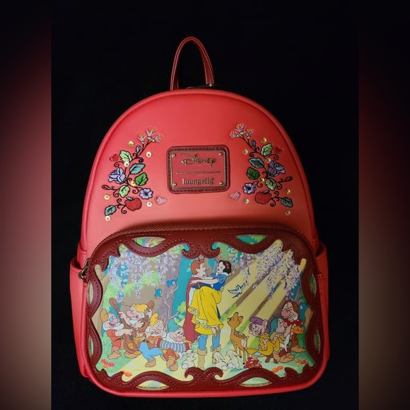 Disney Red Backpack with Snow White Design